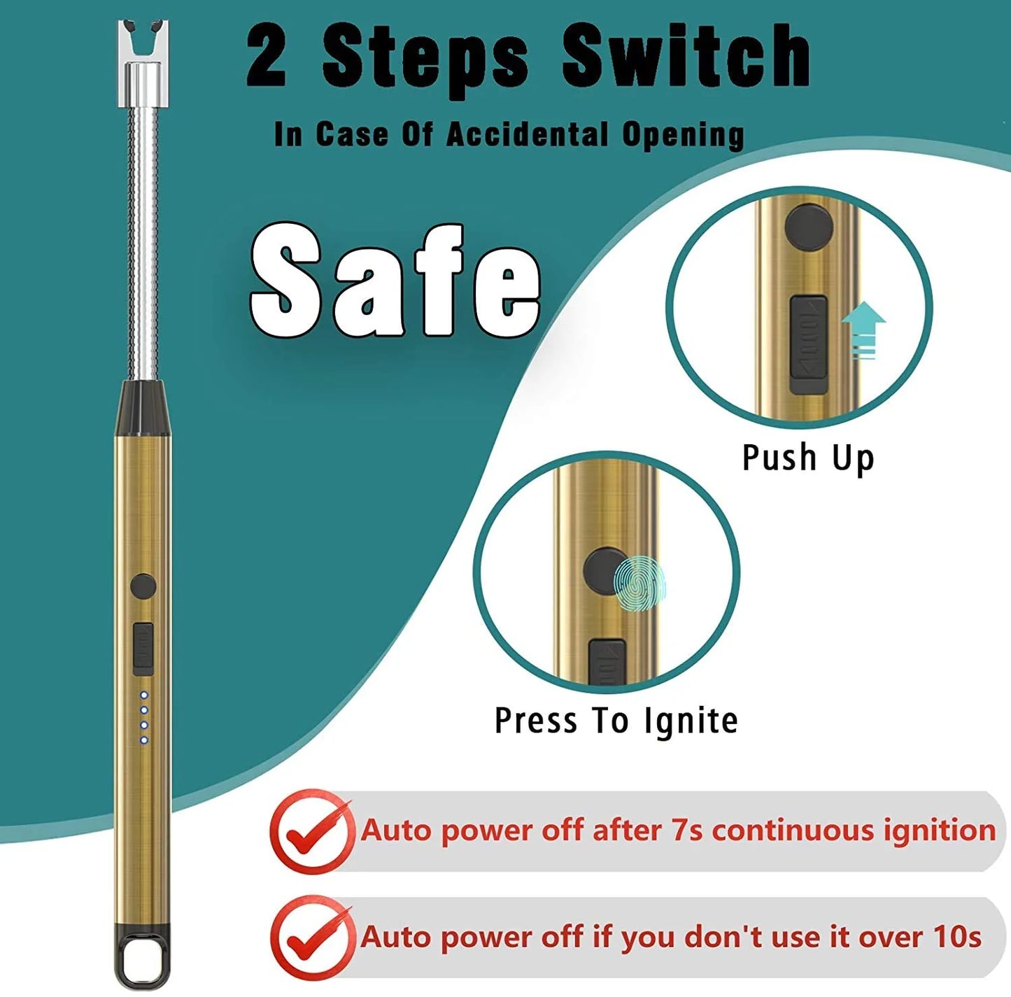 Electric Arc Gas Lighter Rechargeable Plasma Lighter