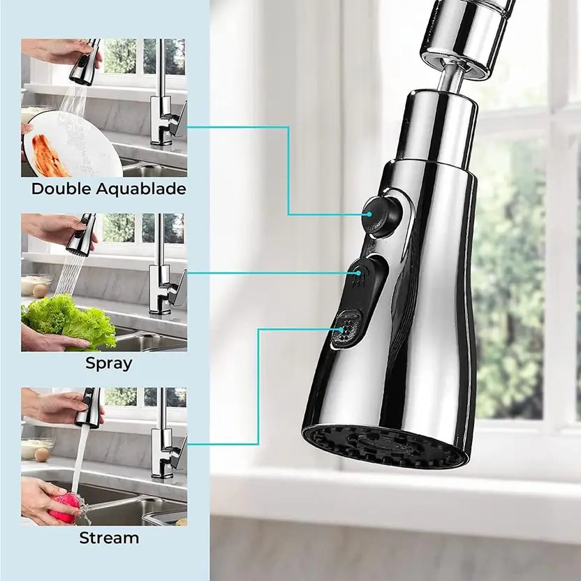 Kitchen Faucet 3-Function Pull Down Sink Sprayer