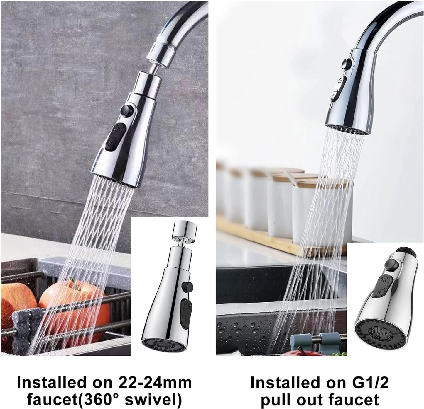 Kitchen Faucet 3-Function Pull Down Sink Sprayer