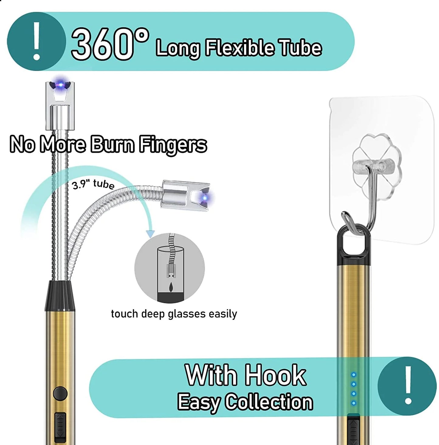 Electric Arc Gas Lighter Rechargeable Plasma Lighter
