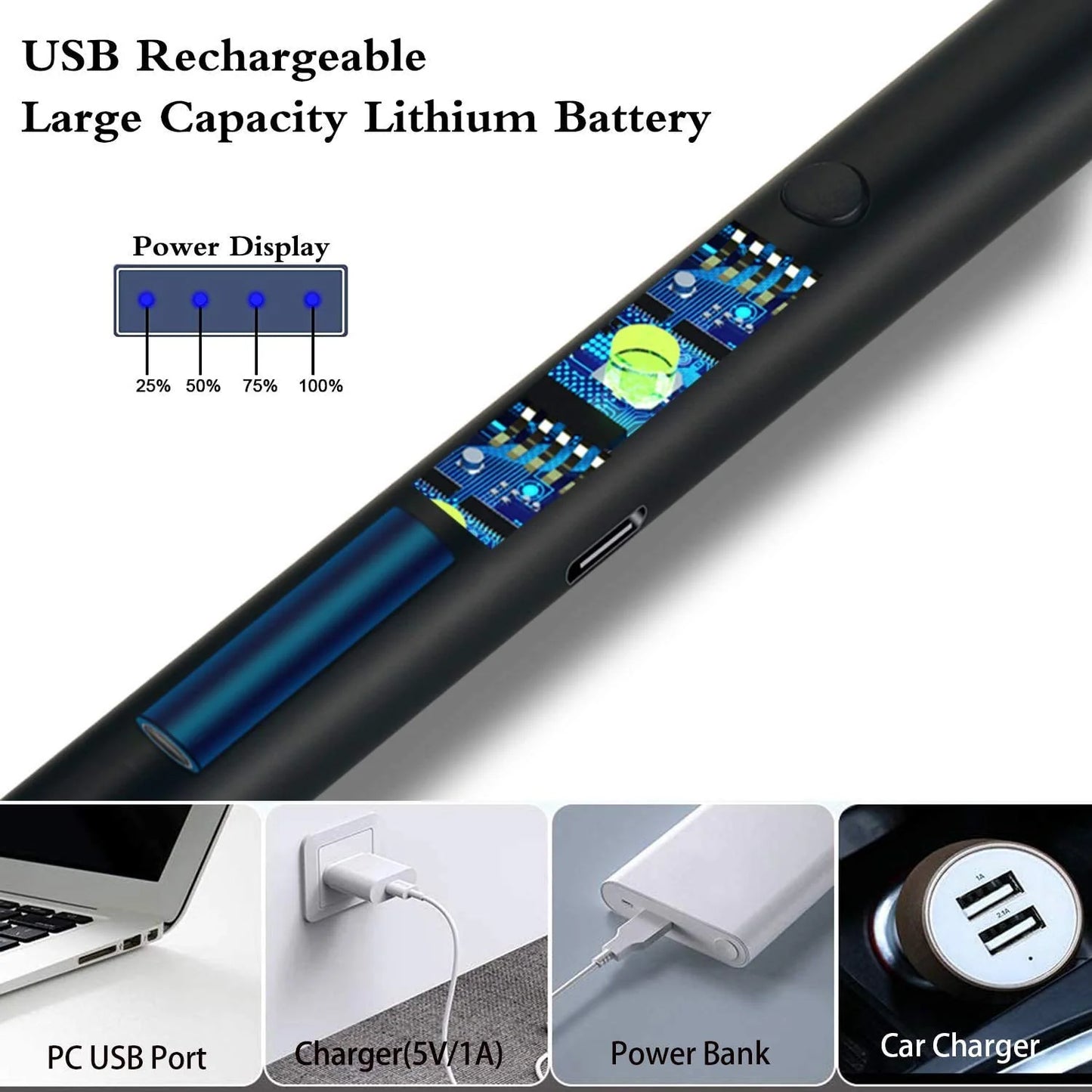 Electric Arc Gas Lighter Rechargeable Plasma Lighter