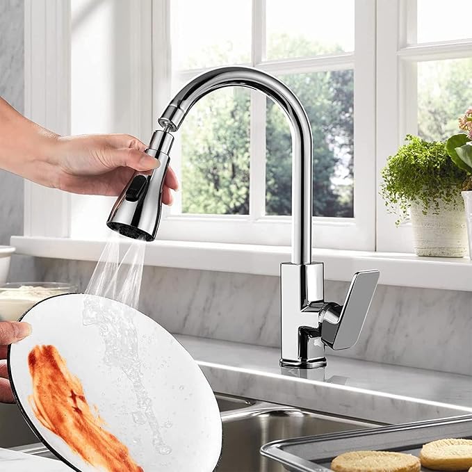 Kitchen Faucet 3-Function Pull Down Sink Sprayer