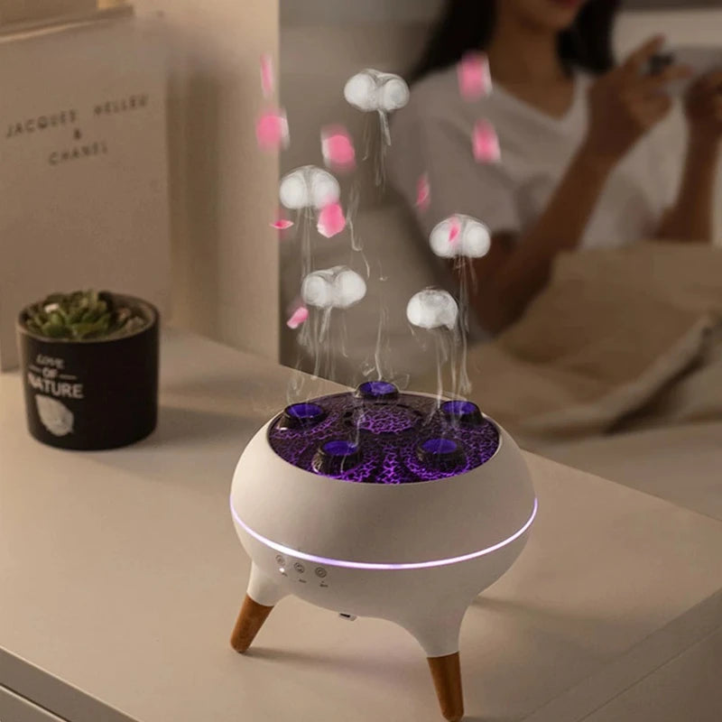 Dynamic Jellyfish LED Humidifier with Remote & Aromatherapy Diffuser