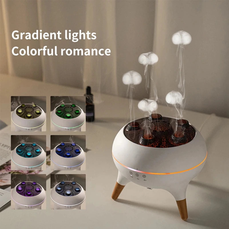 Dynamic Jellyfish LED Humidifier with Remote & Aromatherapy Diffuser